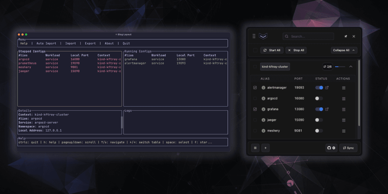 Manage all your kubernetes port-forwards in one place with kftray